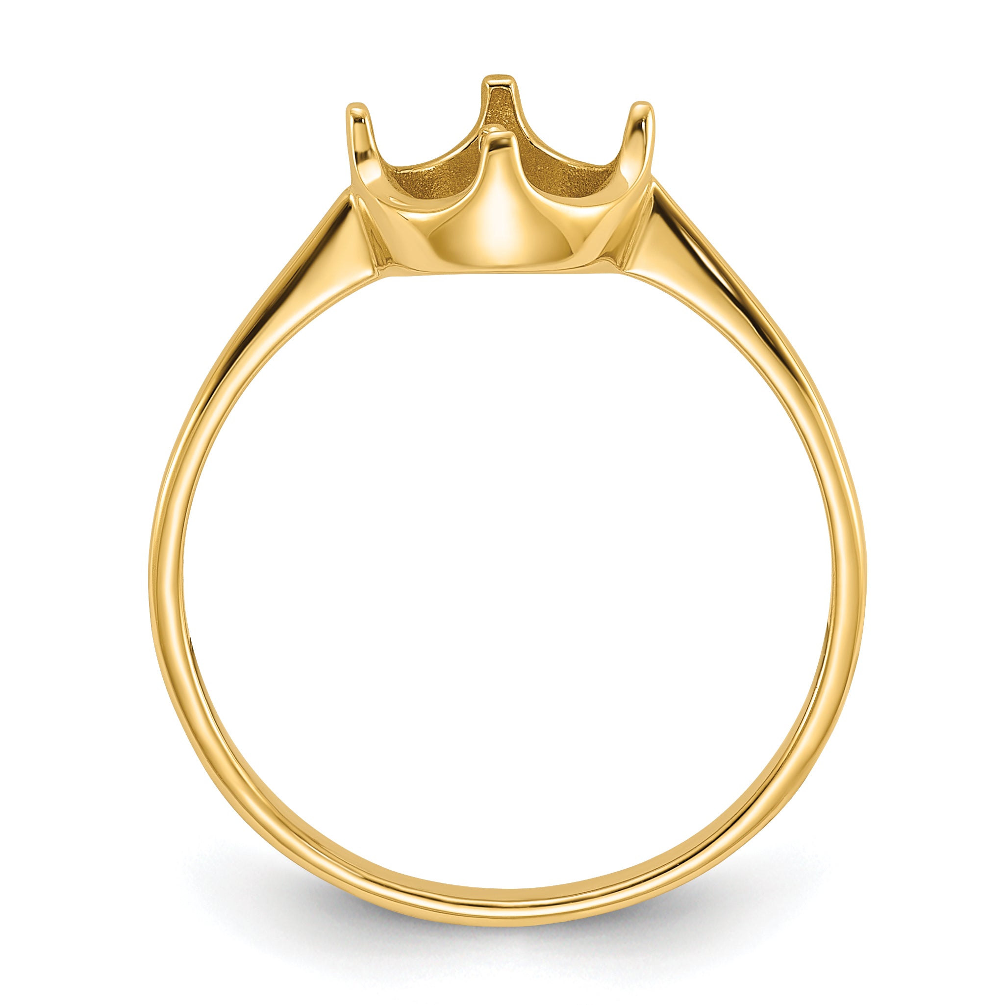 14k Polished Pearl Ring Mounting (No Stone Included) Secondary image