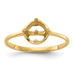 14k Polished Pearl Ring Mounting (No Stone Included)