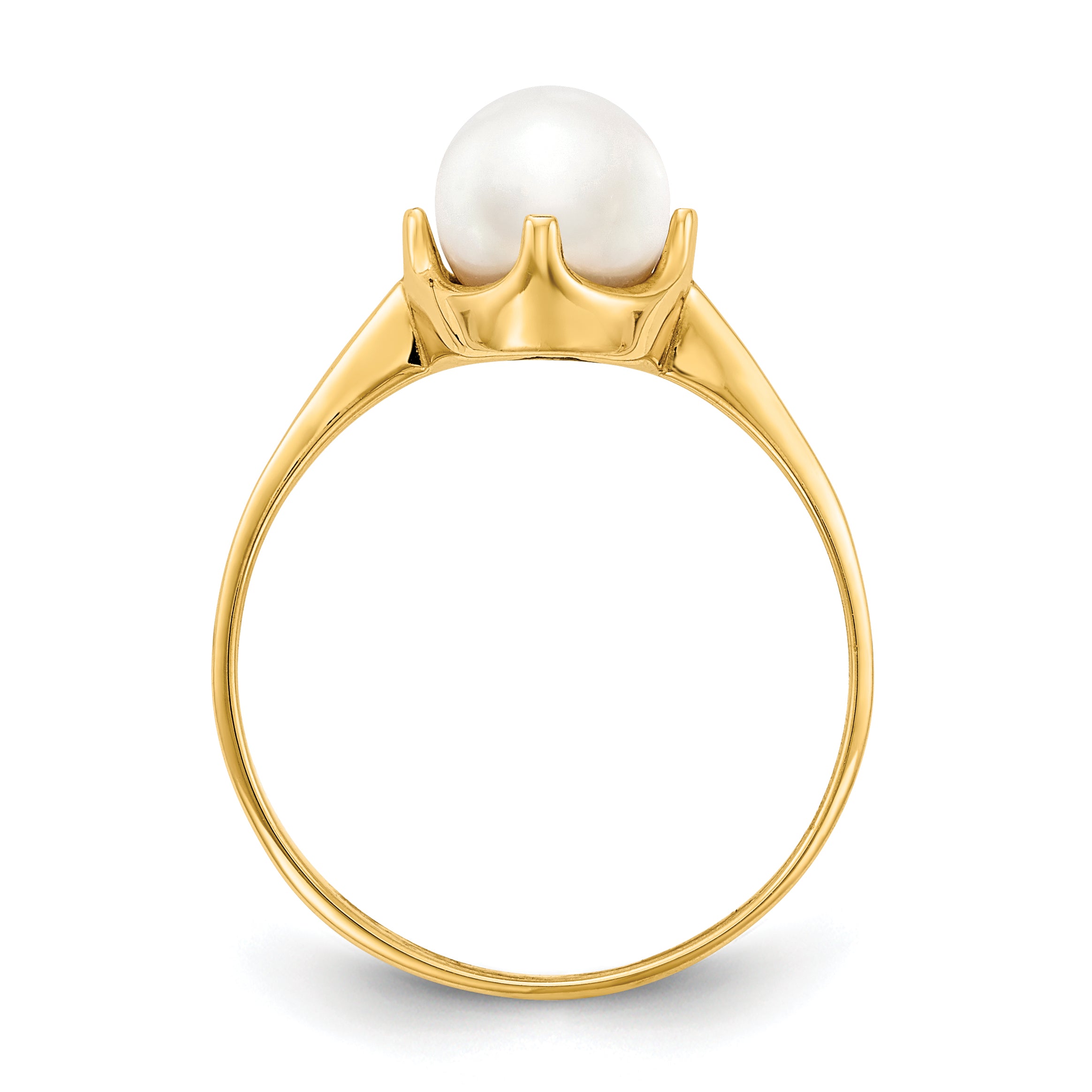 14k 6.5mm FW Cultured Pearl ring Secondary image
