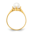 14k 6.5mm FW Cultured Pearl ring