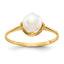 14k 6.5mm FW Cultured Pearl ring