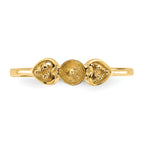 14k Polished Diamond & Pearl Ring Mounting (No Stone Included)