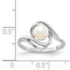 14k White Gold 5.5mm FW Cultured Pearl Ring
