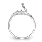 14k White Gold Polished Pearl Ring Mounting (No Stone Included)