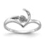 14k White Gold Polished Pearl Ring Mounting (No Stone Included)