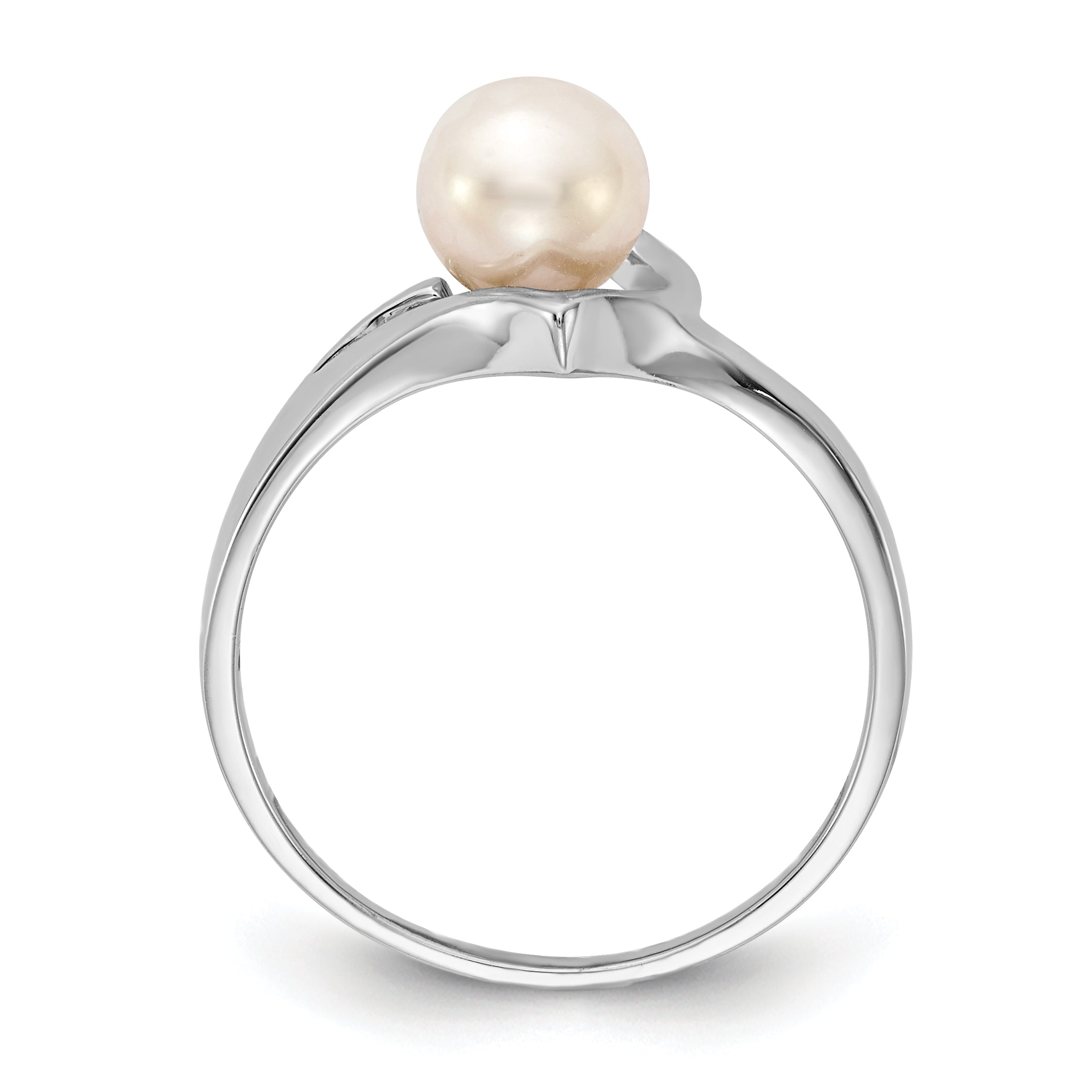 14k White Gold FW Cultured Pearl FW Cultured Pearl ring Secondary image