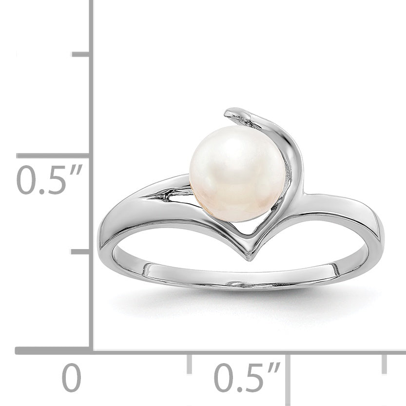 14k White Gold FW Cultured Pearl FW Cultured Pearl ring