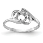 14k White Gold Polished Pearl Ring Mounting (No Stone Included)