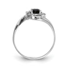 14k White Gold 6x4mm Pear Sapphire AA Diamond ring
