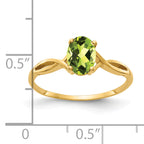 14k Peridot ring