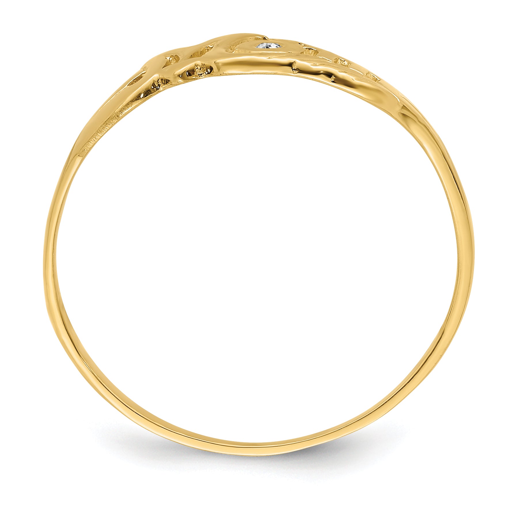 14k A Diamond Mom Ring