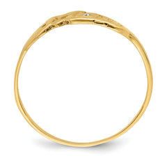 14k A Diamond Mom Ring
