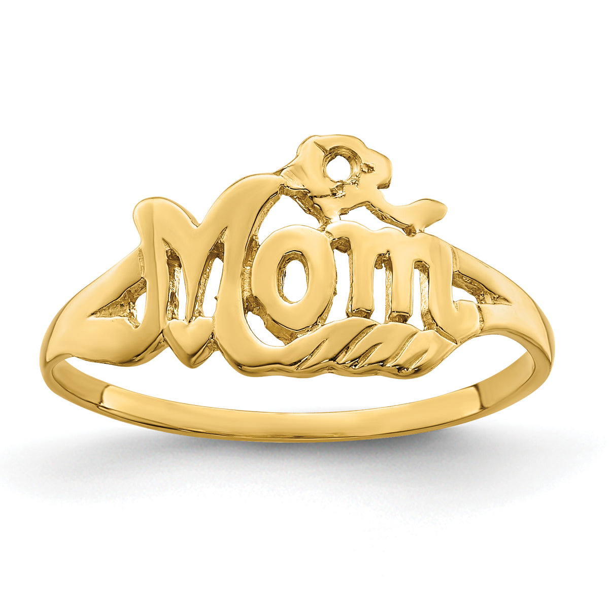 14k Polished Mothers Ring Mounting (No Stone Included)