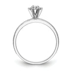 14k White Gold AA Quality 1/20 carat Diamond Trio Complete Engagement Ring
