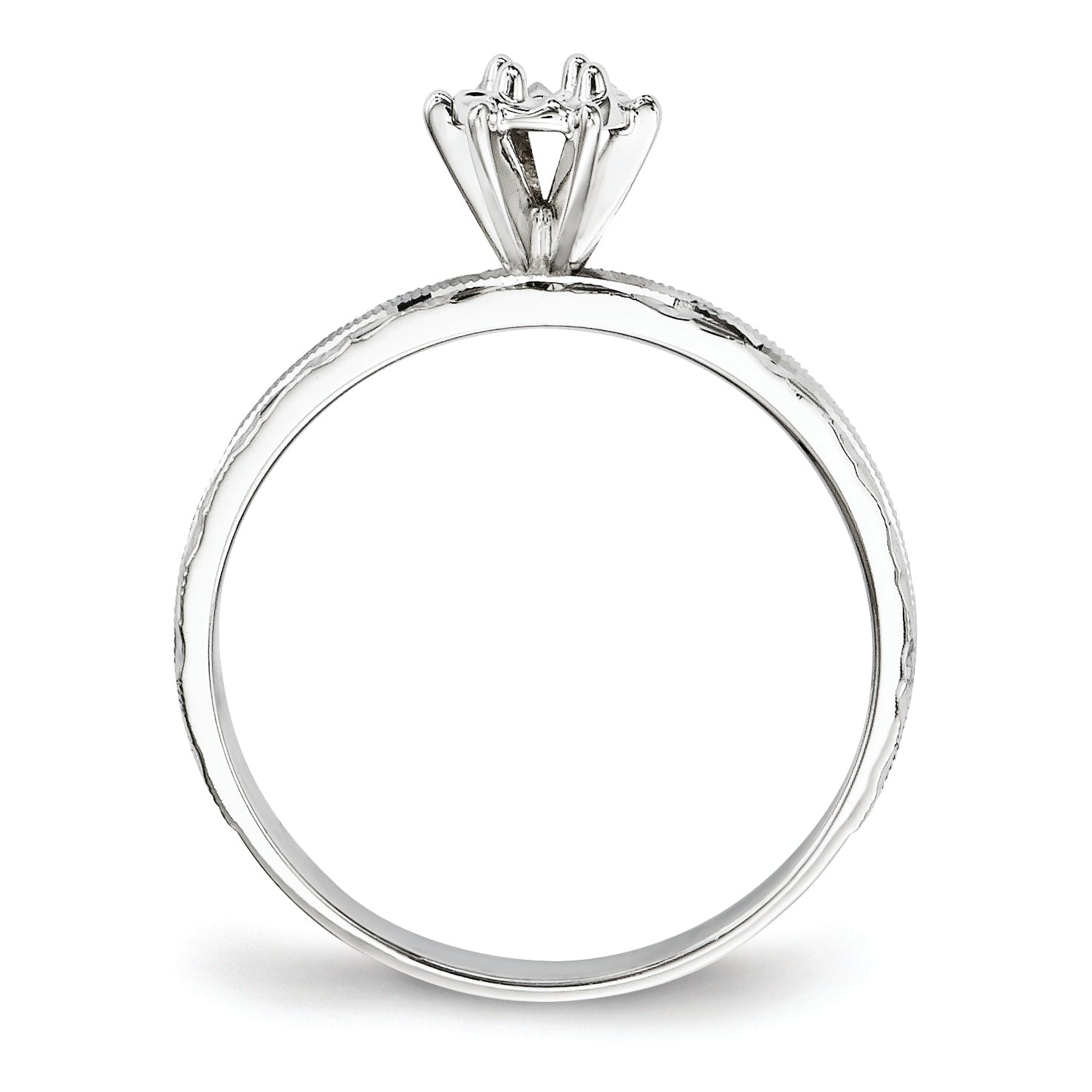 14k White Gold Engagement (Trio) Mounting (No Stone Included)