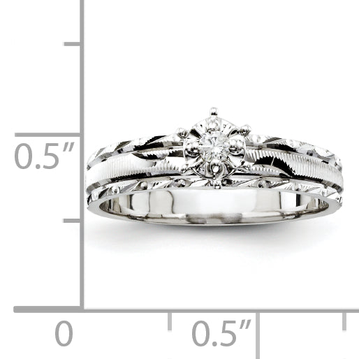 14k White Gold Engagement (Trio) Mounting (No Stone Included)