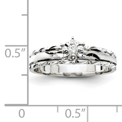 14k White Gold Engagement (Trio) Mounting (No Stone Included)