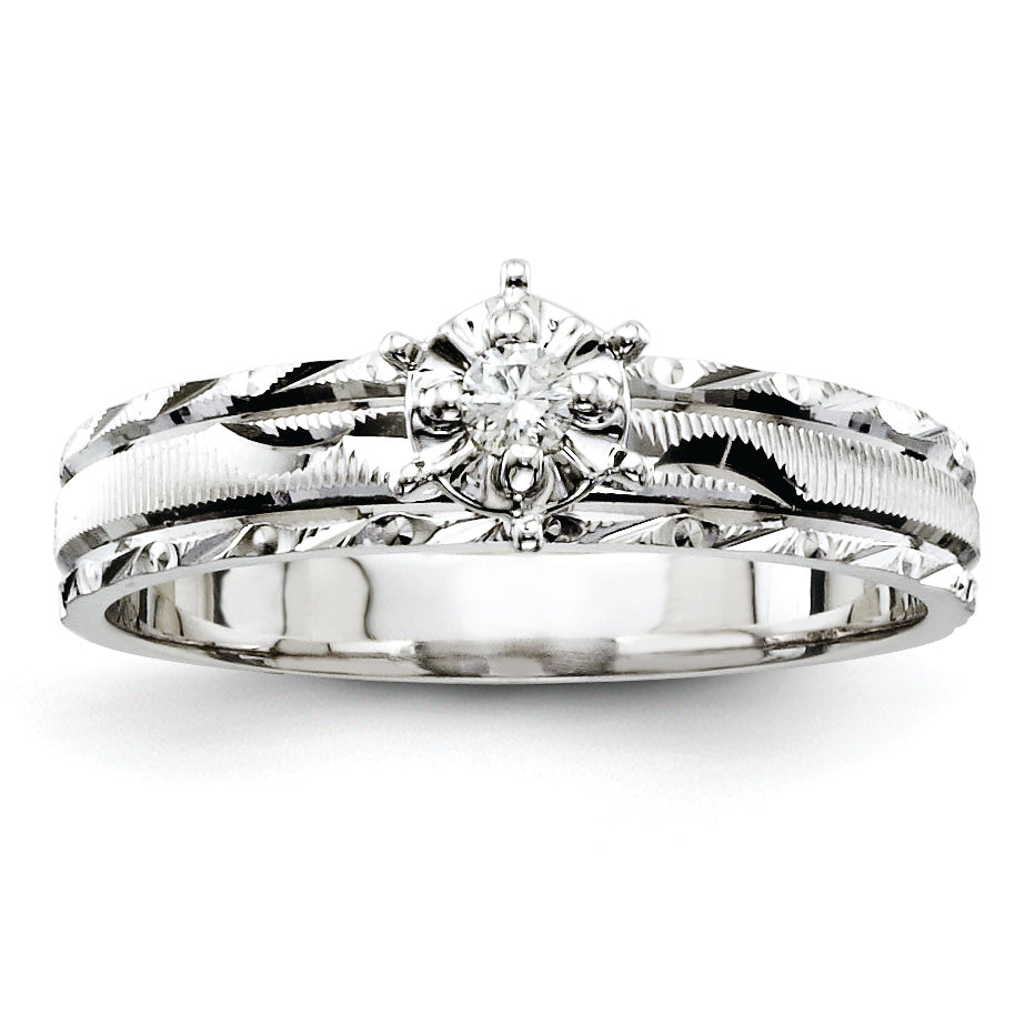 14k White Gold Engagement (Trio) Mounting (No Stone Included) Main image
