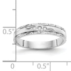 14k White Gold AA Quality .03 carat Diamond Trio Ladies Complete Wedding Band
