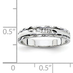 14k White Gold Ladies Band (Trio) Mounting (No Stone Included)