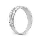 14k White Gold AA Quality .03 carat Diamond Trio Mens Complete Wedding Band