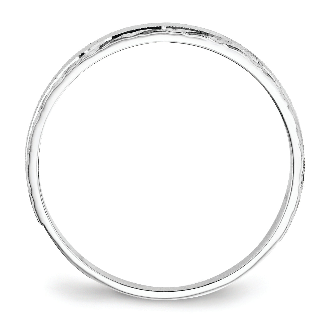 14k White Gold Men's Band (Trio) Mounting (No Stone Included) Secondary image