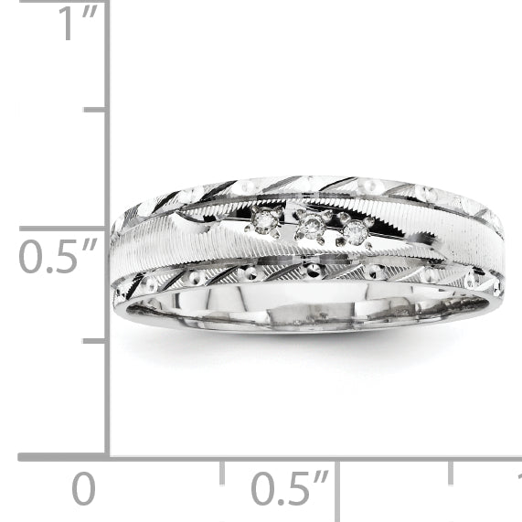 14k White Gold Men's Band (Trio) Mounting (No Stone Included)