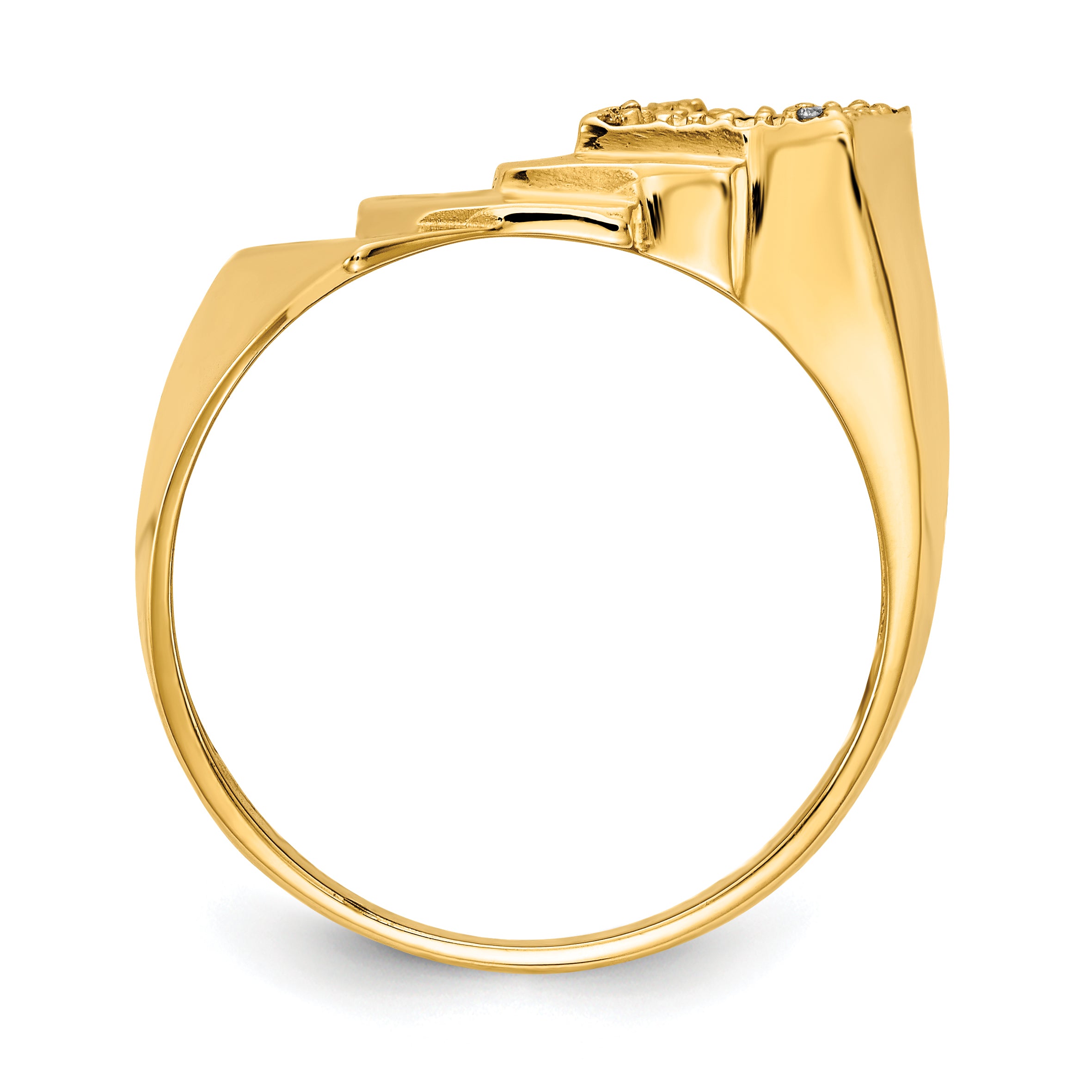 14k AAA Diamond men's ring