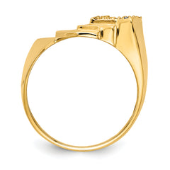 14k A Diamond men's ring