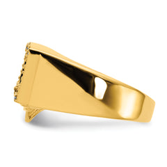14k AAA Diamond men's ring