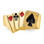 14k A Diamond men's ring