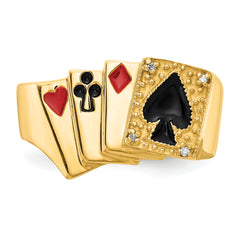 14k A Diamond men's ring
