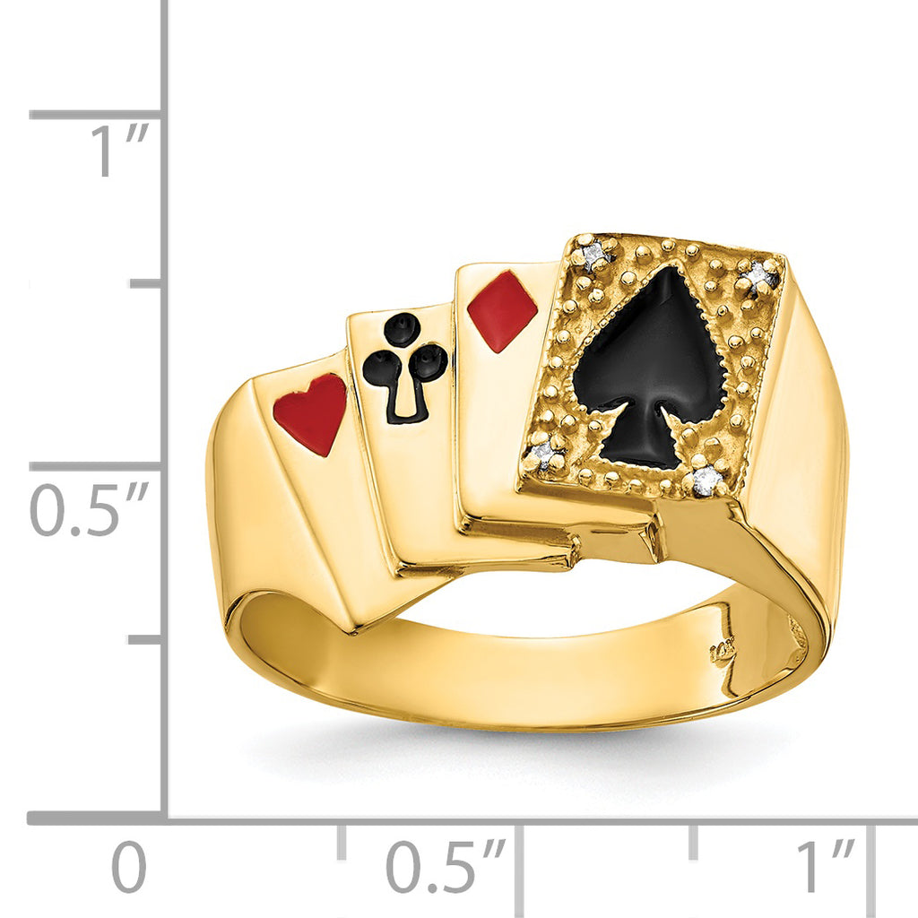 14k AA Diamond men's ring