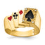 14k A Diamond men's ring
