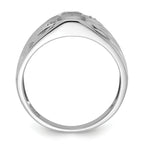 14k White Gold Mens Diamond and Onyx Ring Mounting (No Stone Included)