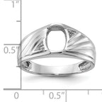 14k White Gold Mens Diamond and Onyx Ring Mounting (No Stone Included)