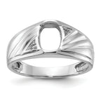 14k White Gold Mens Diamond and Onyx Ring Mounting (No Stone Included)