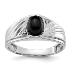 14k White Gold AA Diamond Men's Ring