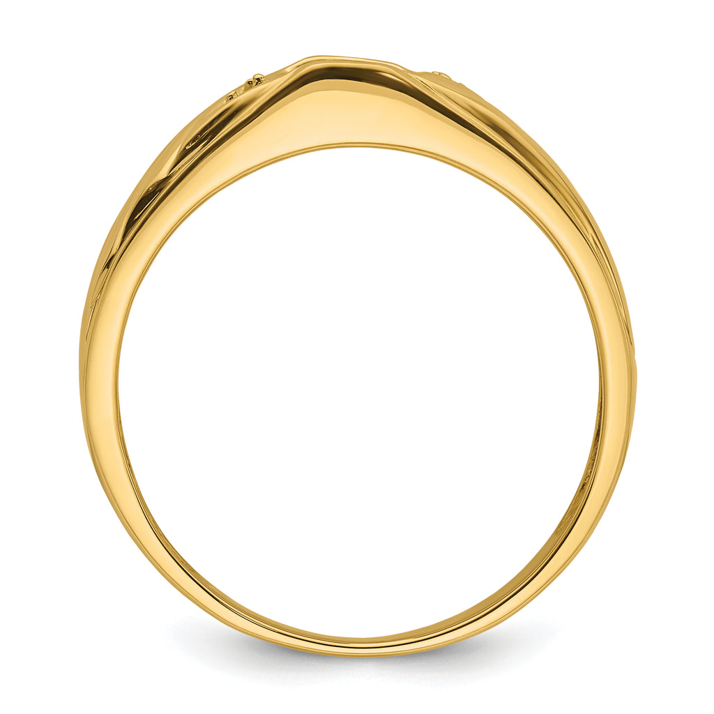 14k Mens Diamond and Onyx Ring Mounting (No Stone Included)