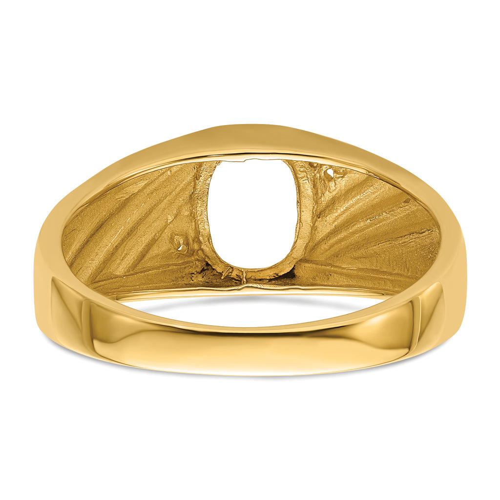 14k Mens Diamond and Onyx Ring Mounting (No Stone Included)