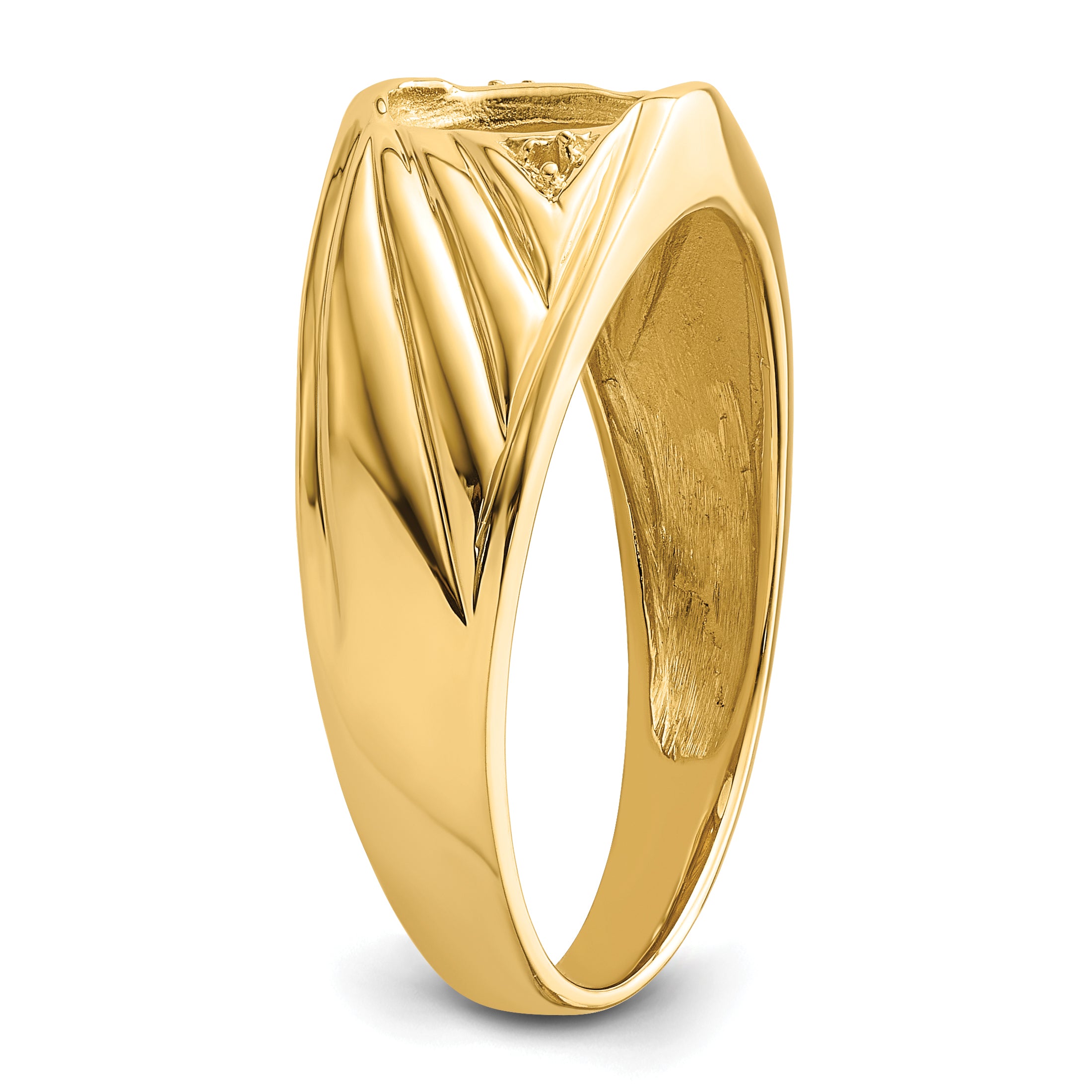 14k Mens Diamond and Onyx Ring Mounting (No Stone Included)