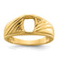 14k Mens Diamond and Onyx Ring Mounting (No Stone Included)