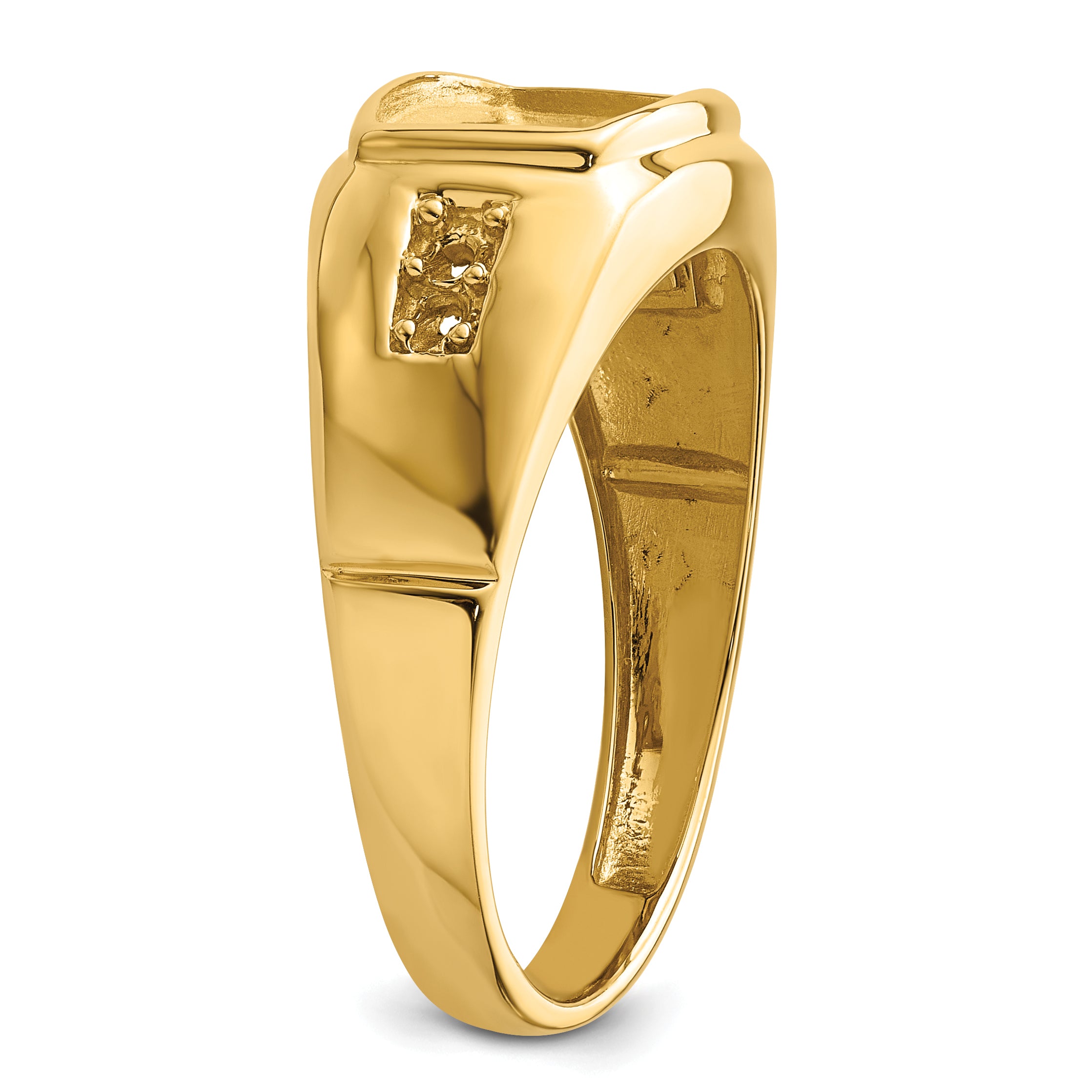14k Mens Diamond and Onyx Ring Mounting (No Stone Included)