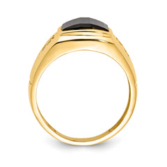 14k AAA Diamond men's ring