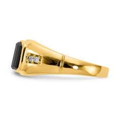 14k AAA Diamond men's ring