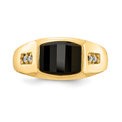14k AAA Diamond men's ring