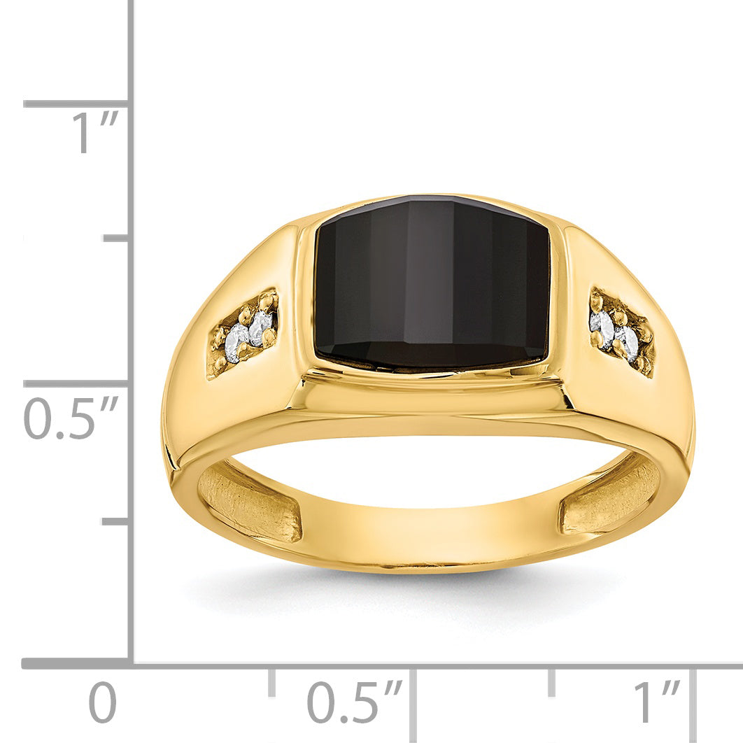 14k AAA Diamond men's ring