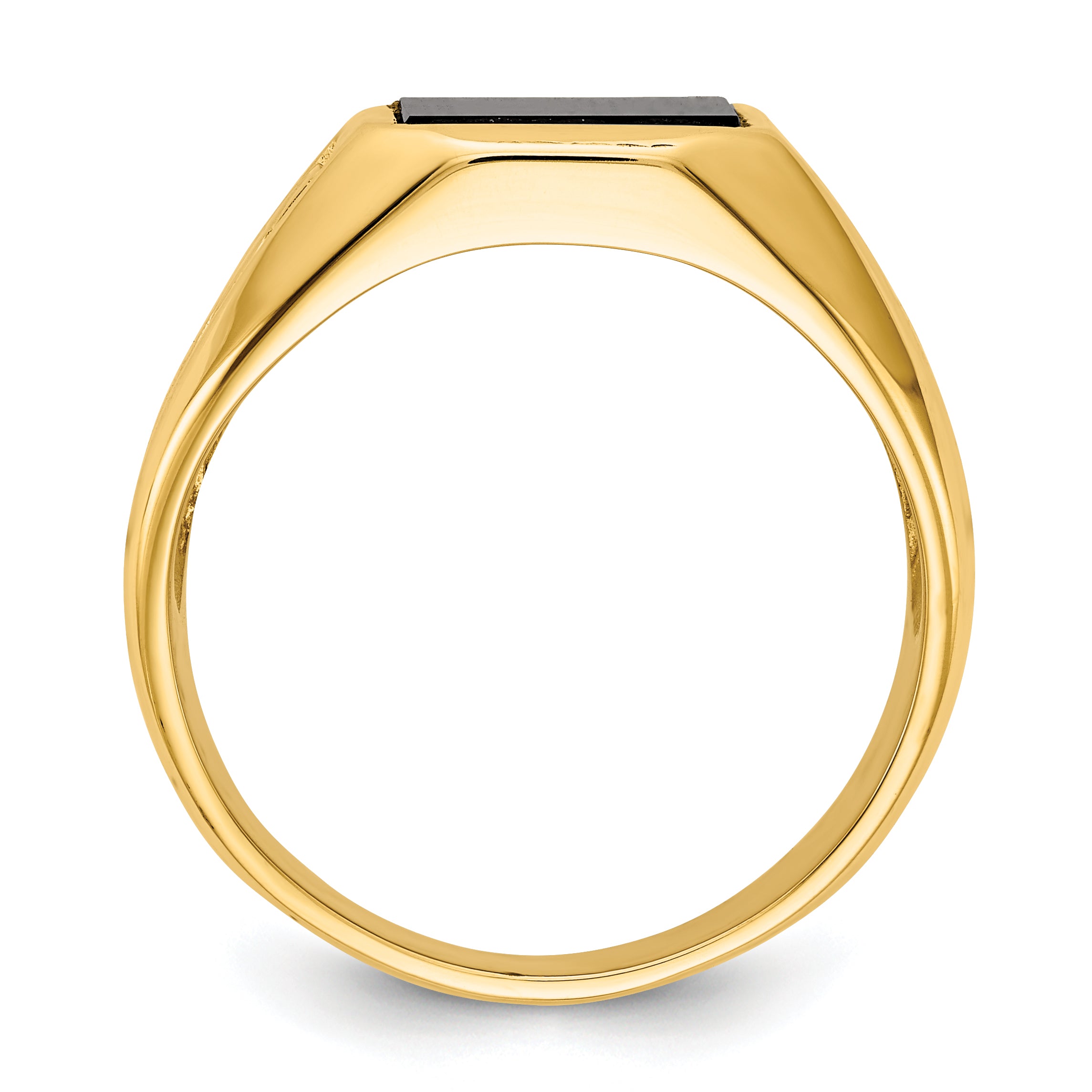 14k yellow men's onyx ring Mounting (No Stone Included) Secondary image