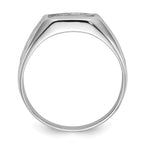 14k white men's onyx ring Mounting (No Stone Included)