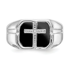 14k White Gold AA Diamond men's ring